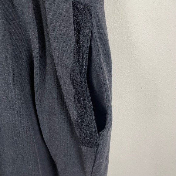 Free People Black Cozy Good Side Jumpsuit V Neck Short Sleeve Lounge Relaxed M - Picture 7 of 10